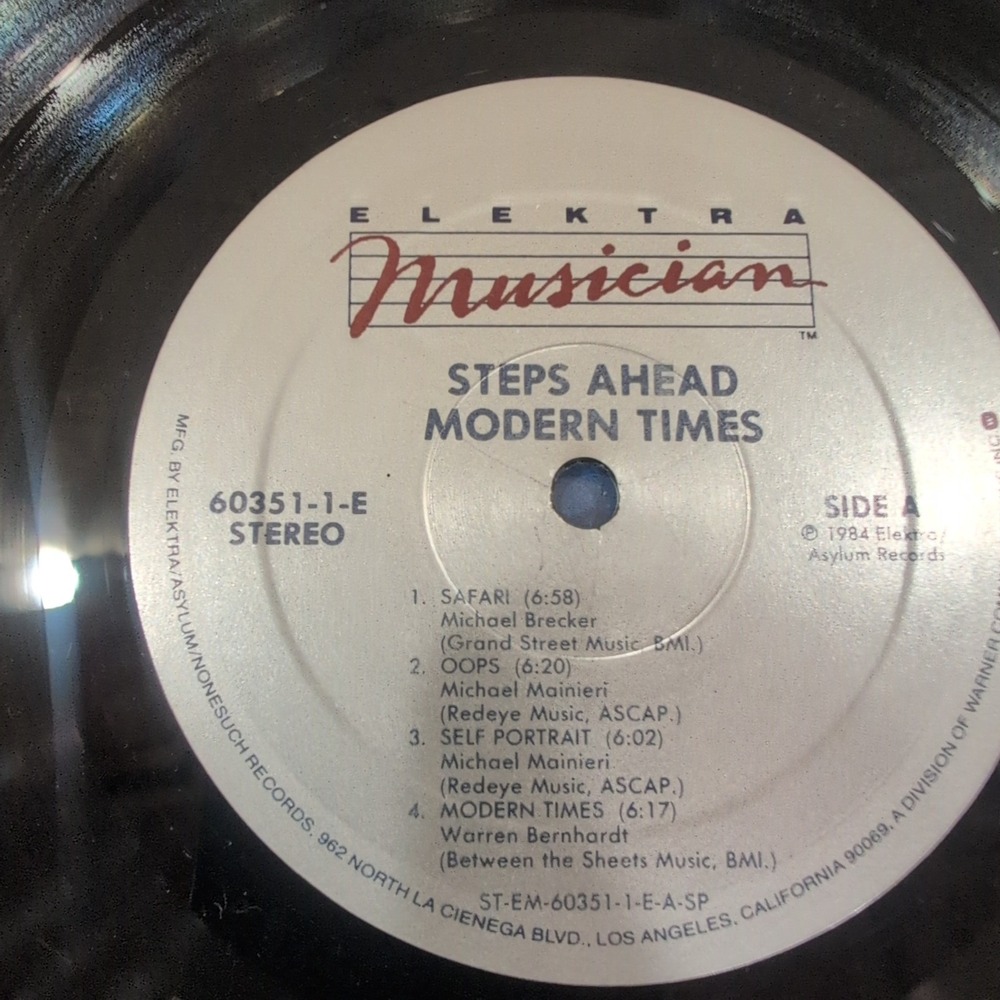 Steps Ahead Modern Times Vinyl LP 1984 Elektra Musician 60351-1-E Michael Brecke - Picture 4 of 6